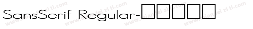 SansSerif Regular字体转换